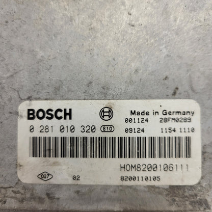 Renault Master Movano ECU / 0281010320 / HOM8200106111 / 8200110105 / 8200106111