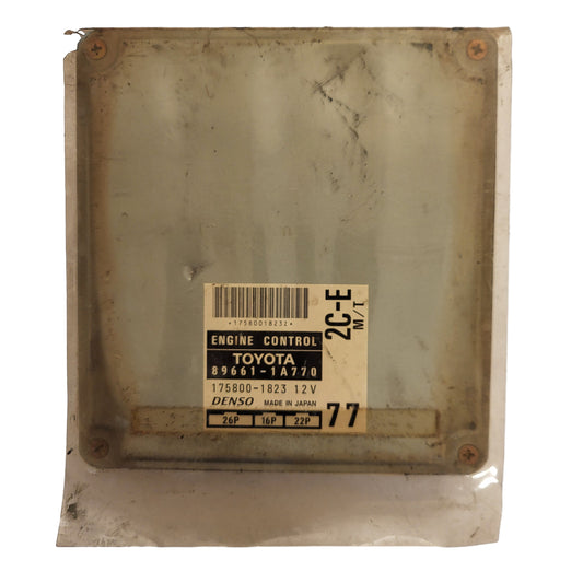 TOYOTA COROLLA ECU / 89661-1A770 / 175800-1823 / 2C-E / DENSO