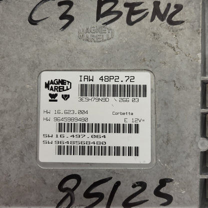 PEUGEOT CITROEN ECU / IAW 48P2.72 / SW 9648568480 / HW 9645989480