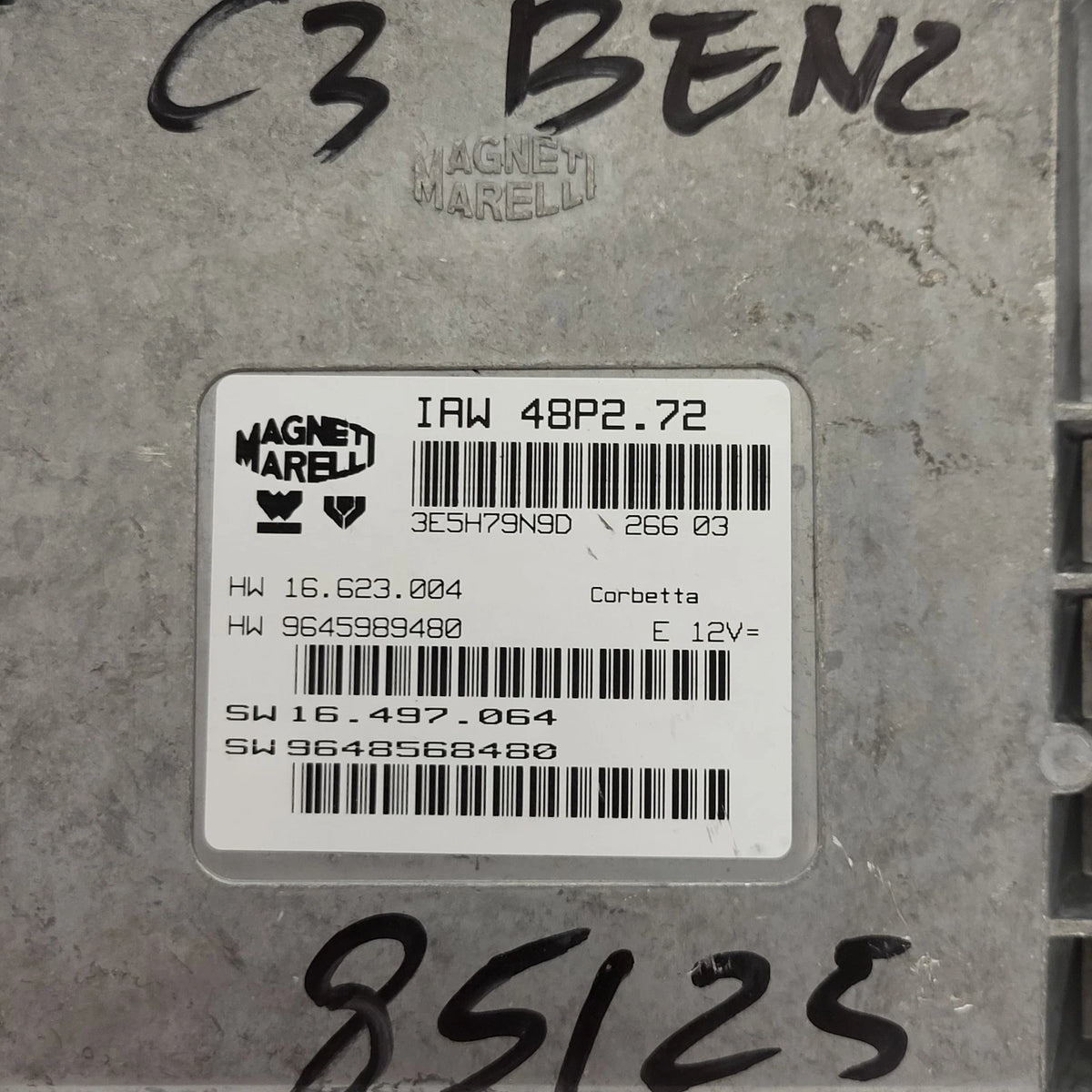 PEUGEOT CITROEN ECU / IAW 48P2.72 / SW 9648568480 / HW 9645989480 - C90-21 - 2