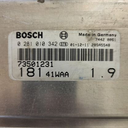 Fiat MAREA ECU TYPE / 0281010342 / 73501231 / BOSCH