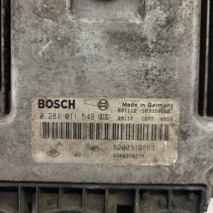 Renault ECU / 0281011549 / 8200310863 / 8200370779 / BOSCH