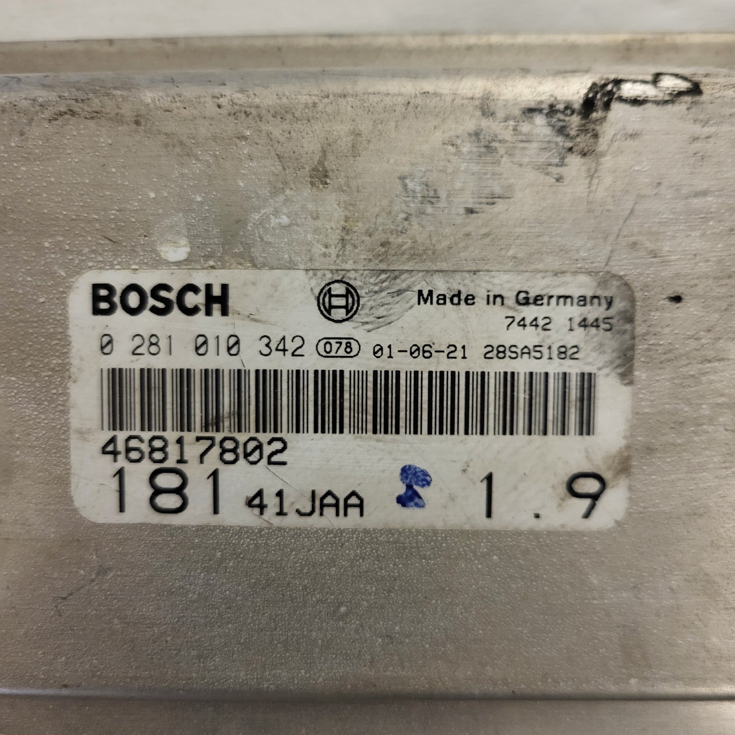 FIAT MAREA TIPO 1.9 JTD ECU / 0281010342 / 46817802 / BOSCH