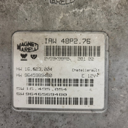 PEUGEOT 206 ECU / IAW 48P2.76 / 9646569480 / 9645989480 / MAGNETI MARELLI