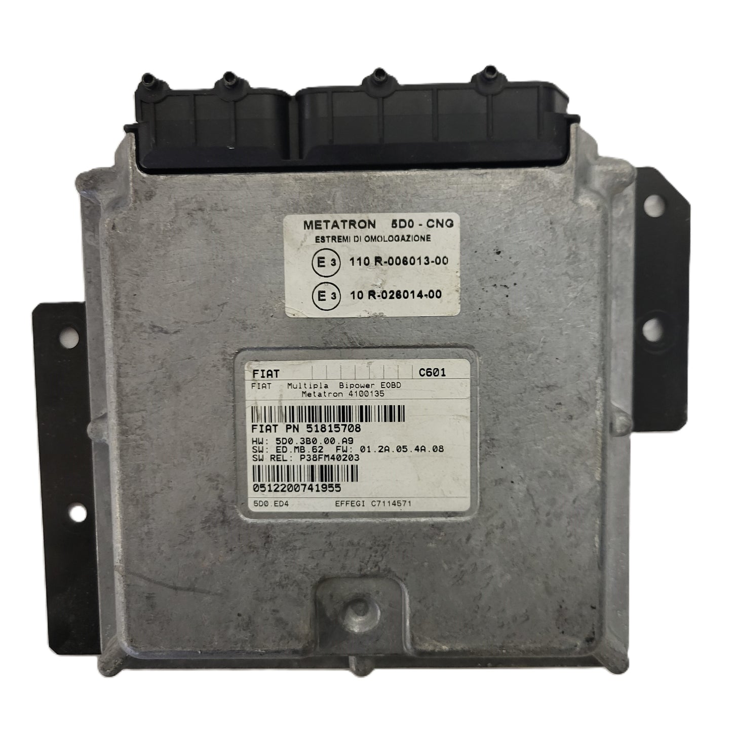 FIAT MULTIPLA BIPOWER ECU / 51815708 / 4100135 / C601 / METATRON