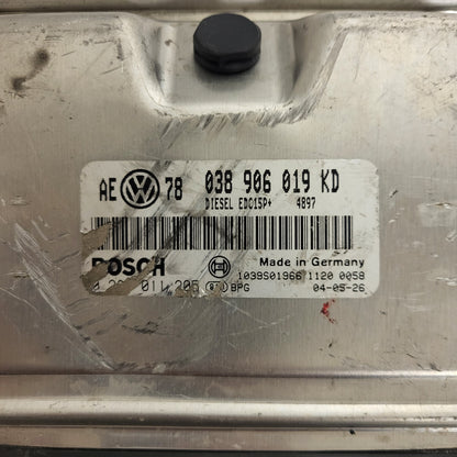 VW AUDI SEAT SKODA ECU / 038906019KD / 0281011205 / EDC15P+ / BOSCH