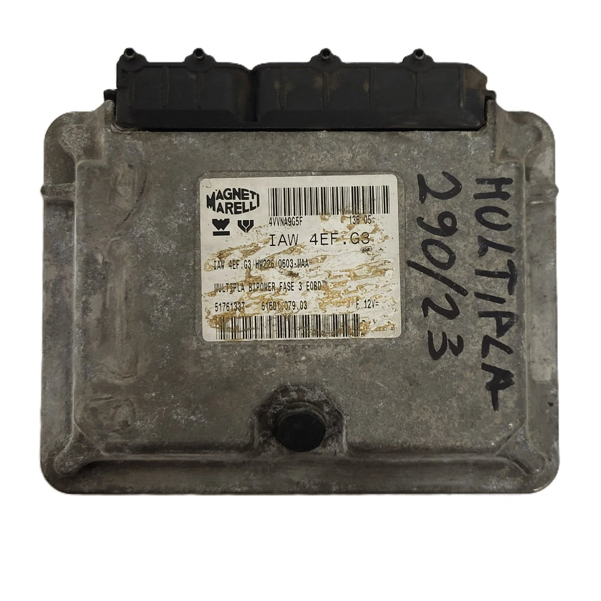 FIAT MULTIPLA ECU IAW 4EF.G3 / 51761337 / 61601 079.03 / HW226 / MAGNETI MARELLI - C92-14 - 1