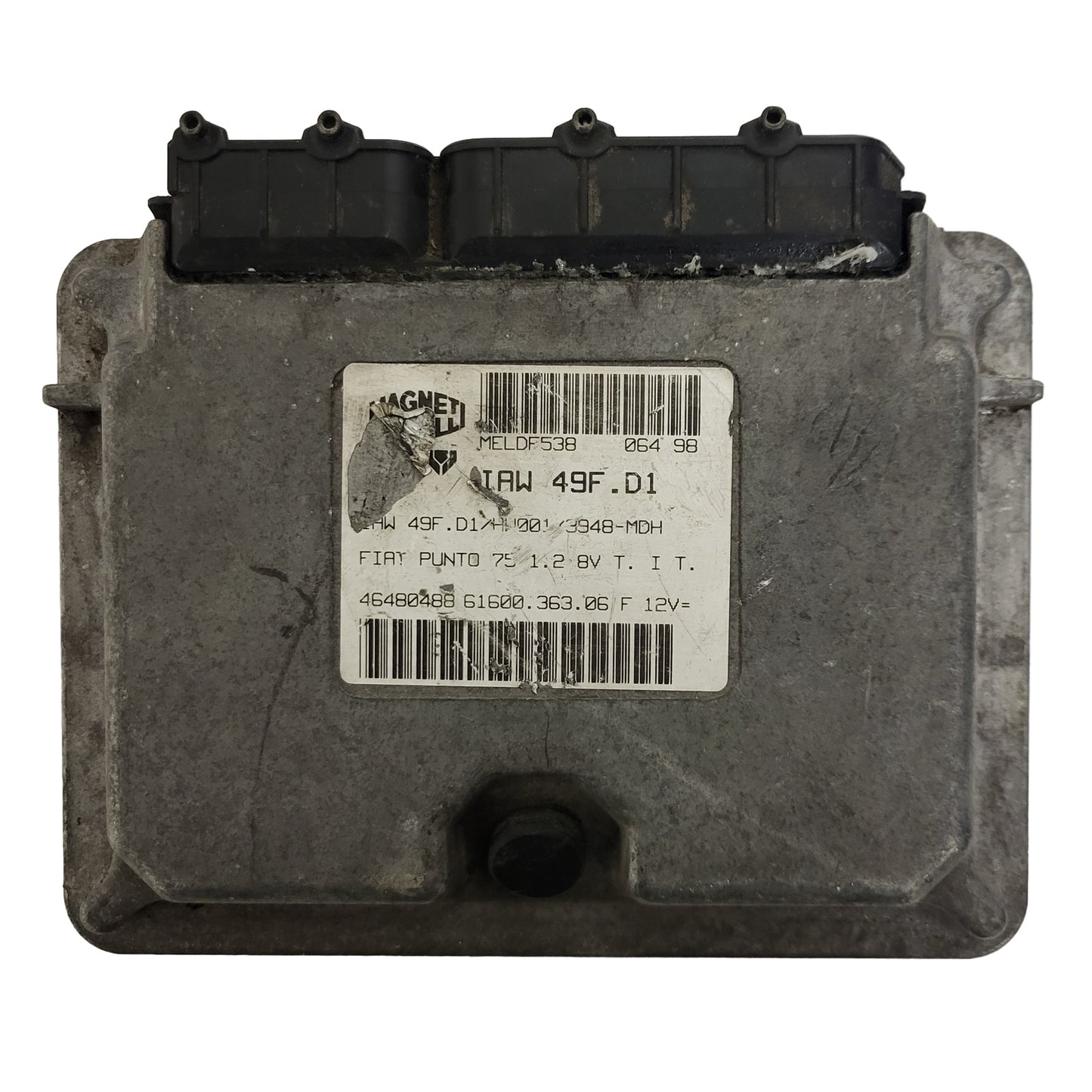 FIAT PUNTO 75 1.2 ECU / IAW 49F.D1 / 46480488 / HW001 / 61600.363.06 / MAGNETI MARELLI
