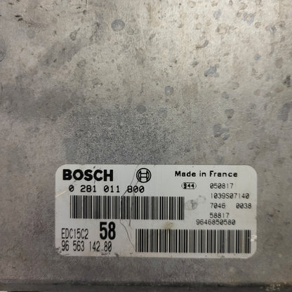 FIAT ULYSSE 807 ECU / 0281011800 / EDC15C2 / 9656314280 / BOSCH