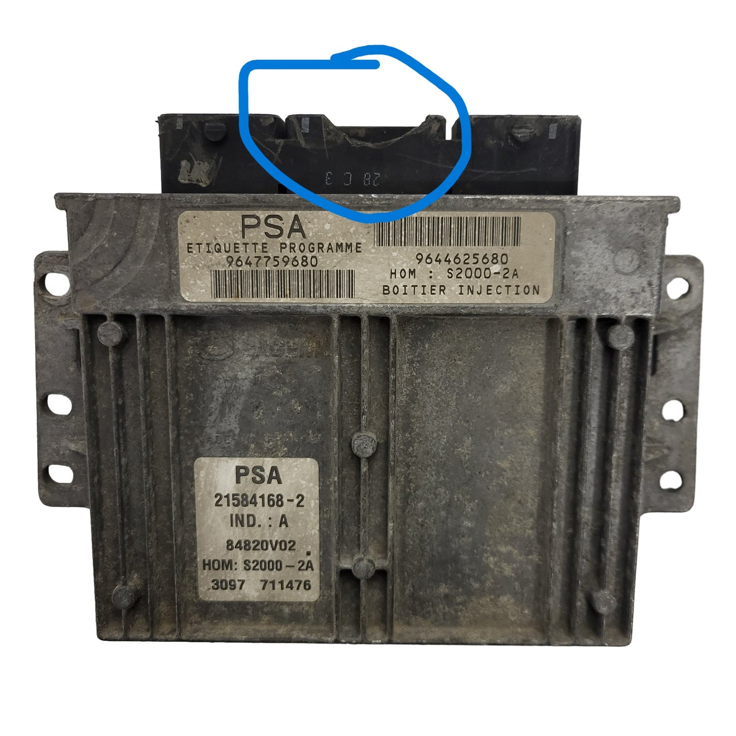 PEUGEOT CITROEN ECU / 21584168-2 / 9647759680 / 9644625680 / S2000-2A / SAGEM