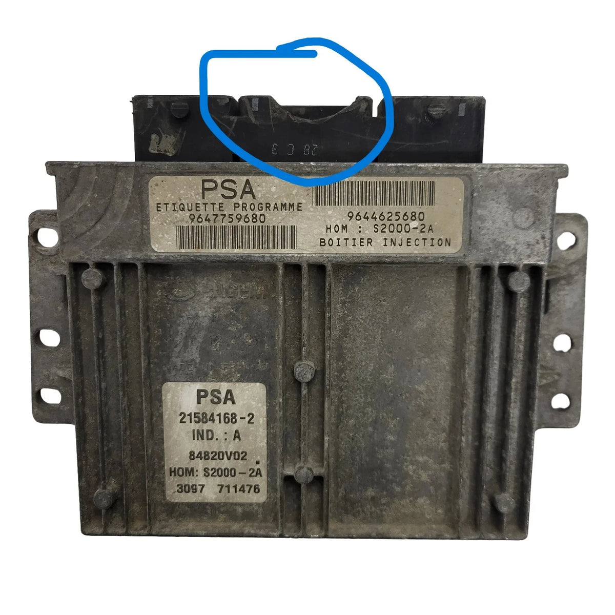 PEUGEOT CITROEN ECU / 21584168-2 / 9647759680 / 9644625680 / S2000-2A / SAGEM - C93-14 - 1