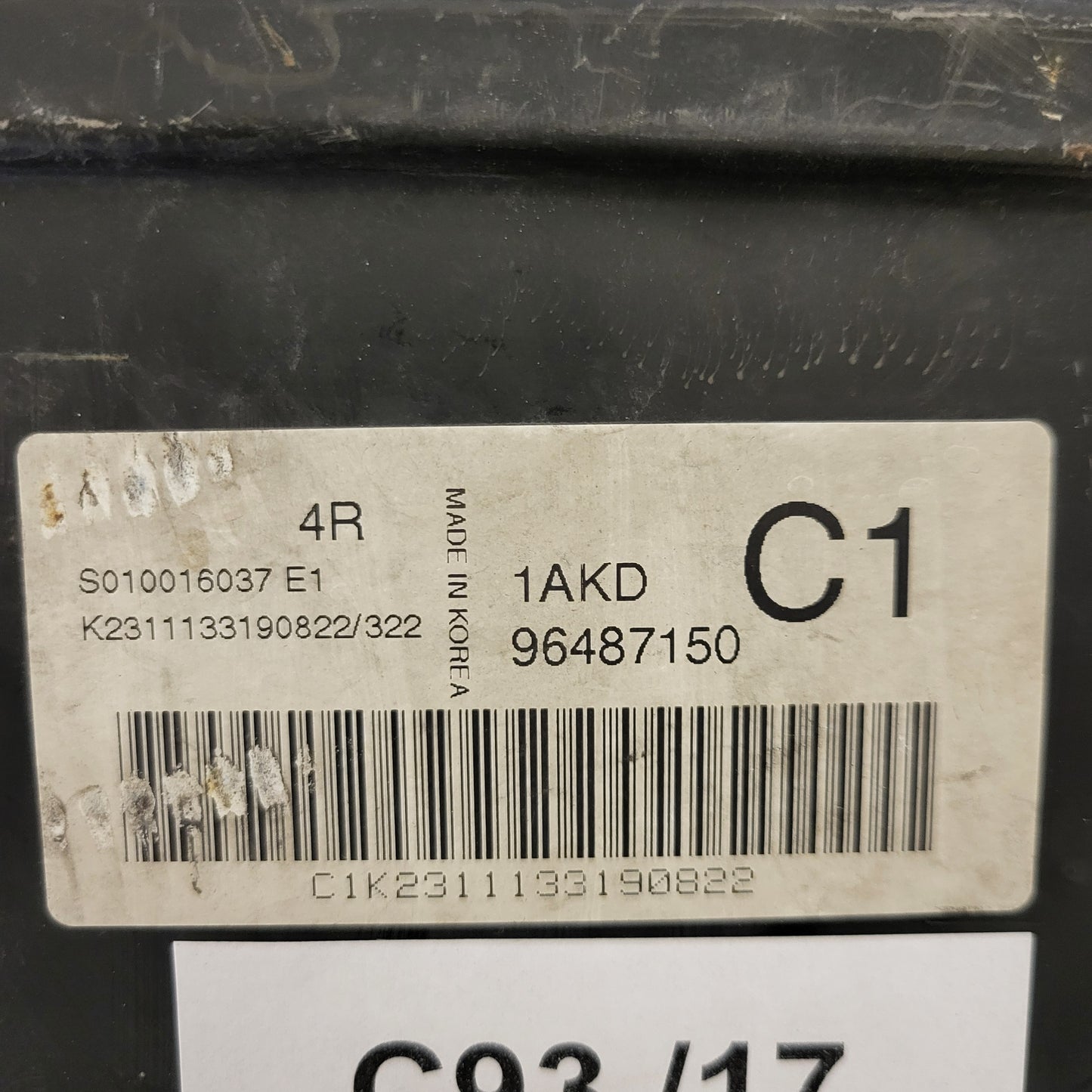 DAEWOO ECU / 96487150 / 1AKD / S010016037 / E1 / 4R