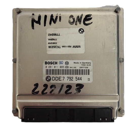 MINI ONE ECU / 0281011085 / DDE7792544 / 7792544 / BOSCH