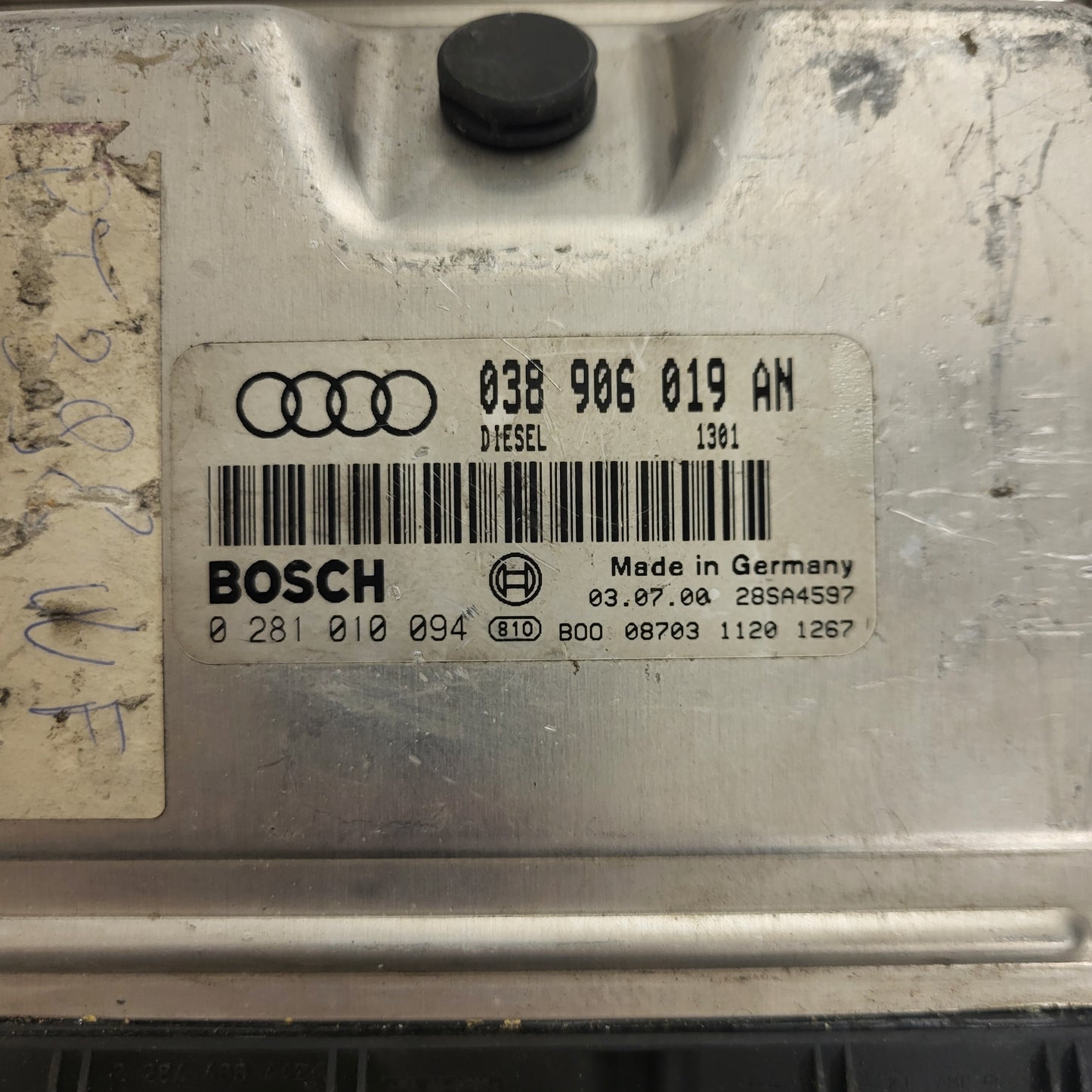 AUDI A4 ECU / 038906019AN / 0281010094 / EDC15P+ / BOSCH