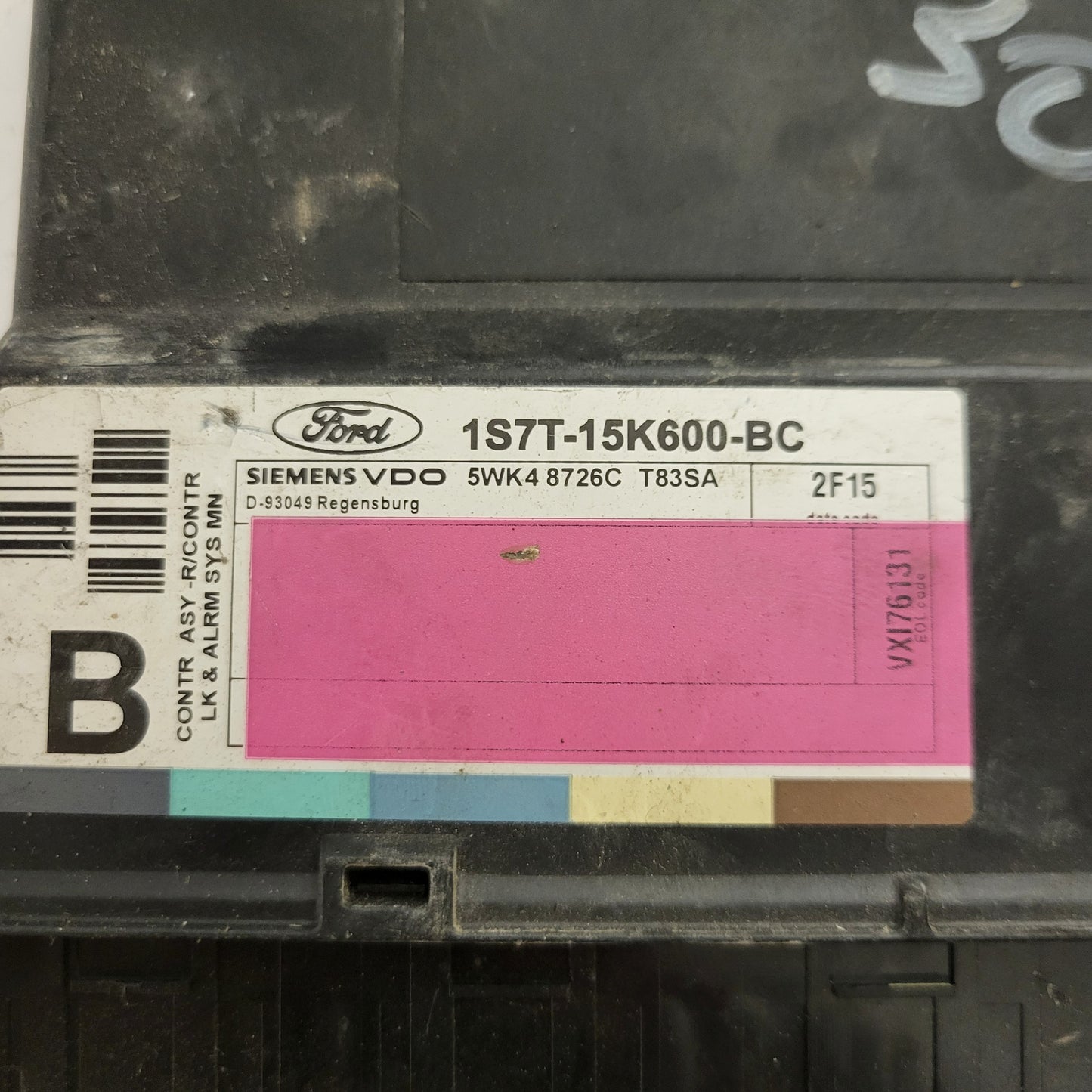 FORD FOCUS COMFORT MODULE ECU / 1S7T-15K600-BC / 5WK4 8726C T83SA / SIEMENS