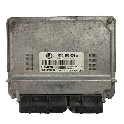 SKODA FABIA ECU / 03D906032A / 5WP40060 07 / SIMOS 3PD / SIMENES