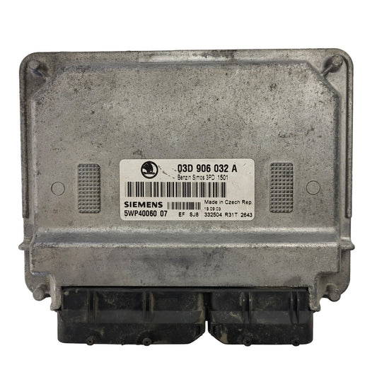 SKODA FABIA ECU / 03D906032A / 5WP40060 07 / SIMOS 3PD / SIMENES