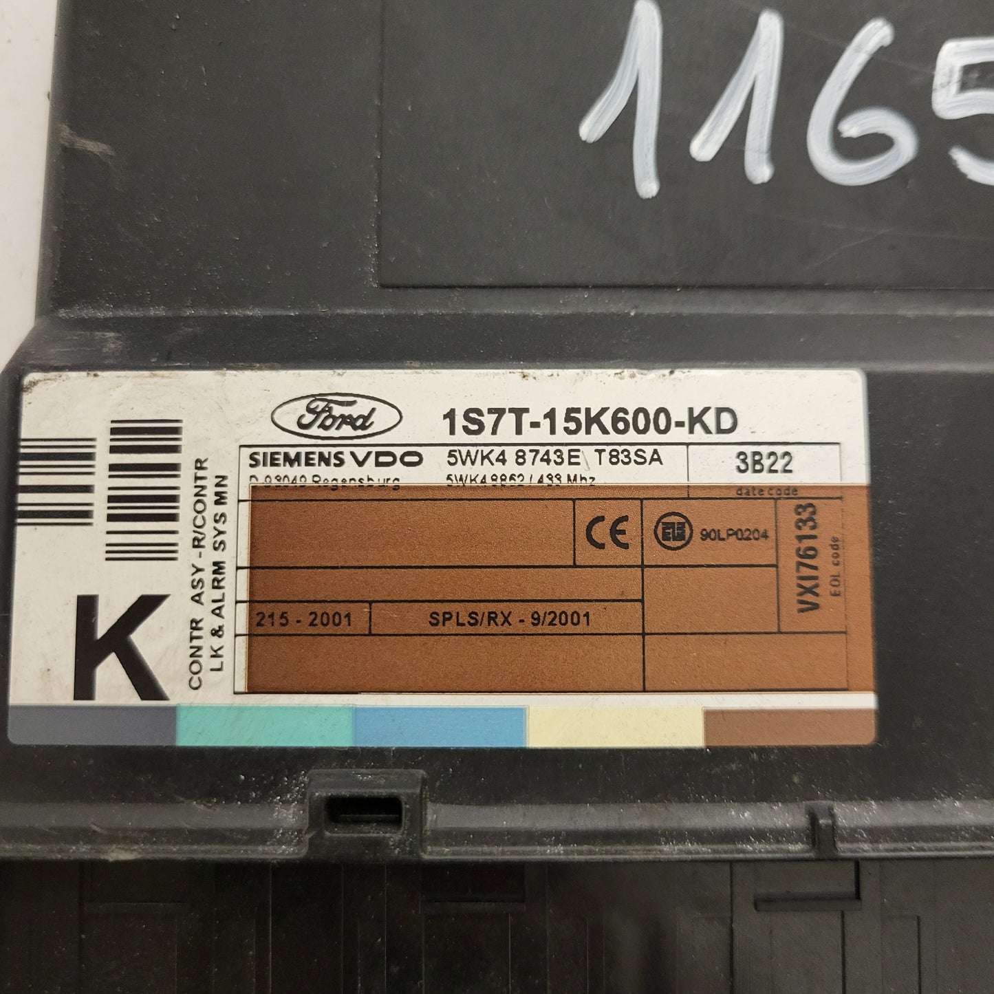 FORD MONDEO COMFORT MODULE ECU / 1S7T-15K600-KD / 5WK4 8743E T83SA / SIEMENS