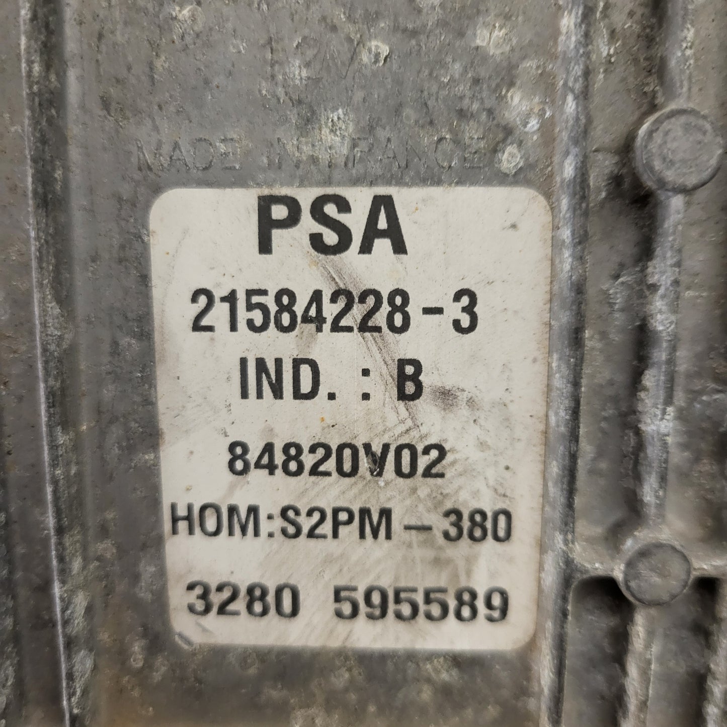 PEUGEOT CITROEN ECU / 21584228-3 / 9650825180 / 9642222380 / S2PM-380 / SAGEM