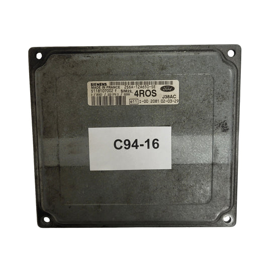 FORD FIESTA ECU / 2S6A-12A650-SE / S118107002 / S118107002F / 4ROS / SIM22 / SIEMENS