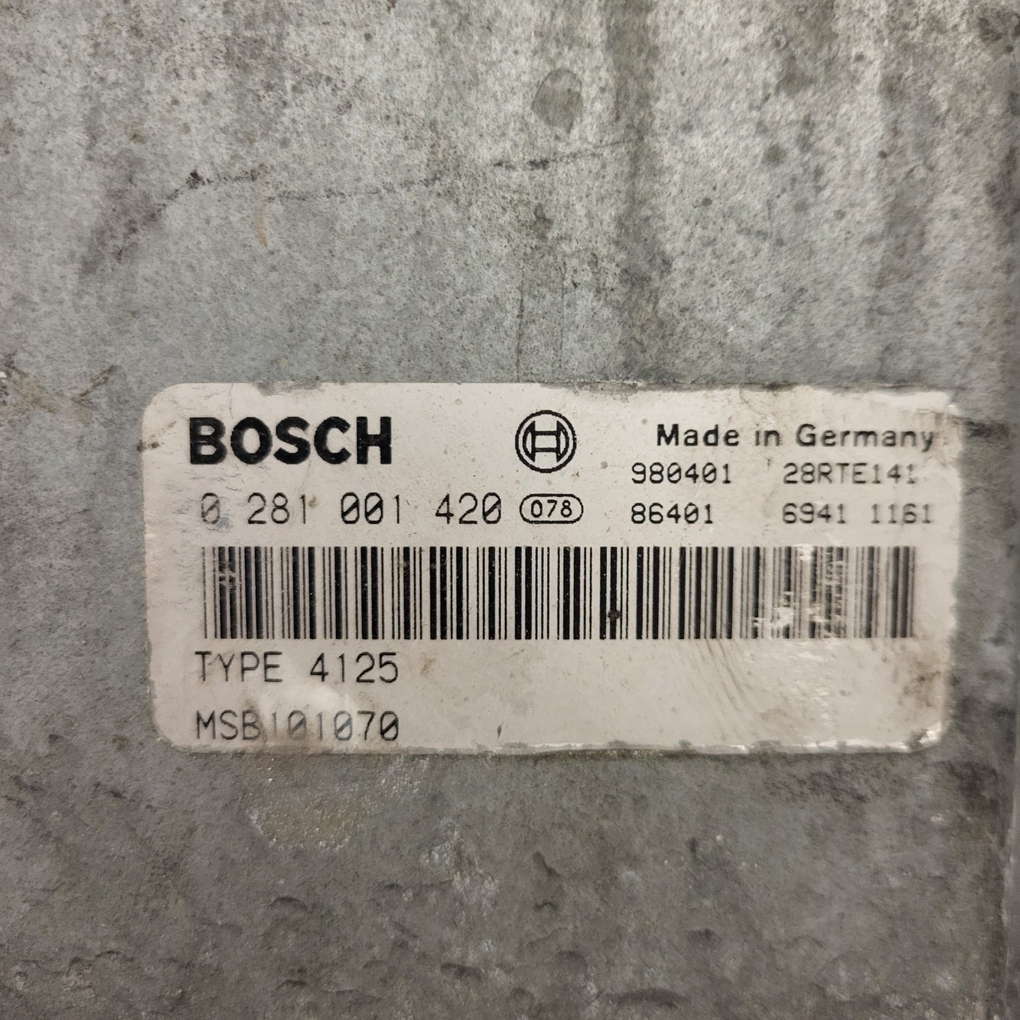 LAND ROVER FREELANDER ECU / 0281001420 / TYPE 4125 / MSB101070 / BOSCH