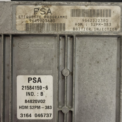 PEUGEOT CITROEN ECU / 21584159-6 / 9649903680 / 9642222380 / S2PM-383 / SAGEM
