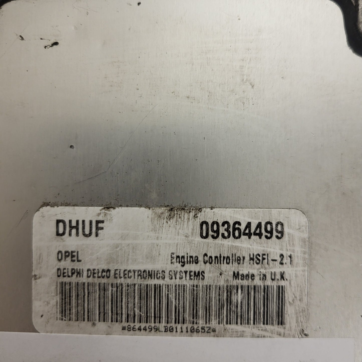 OPEL ASTRA CORSA ZAFIRA 1.6 ECU / 09364499 / DHUF / HSFI-2.1 / DELPHI