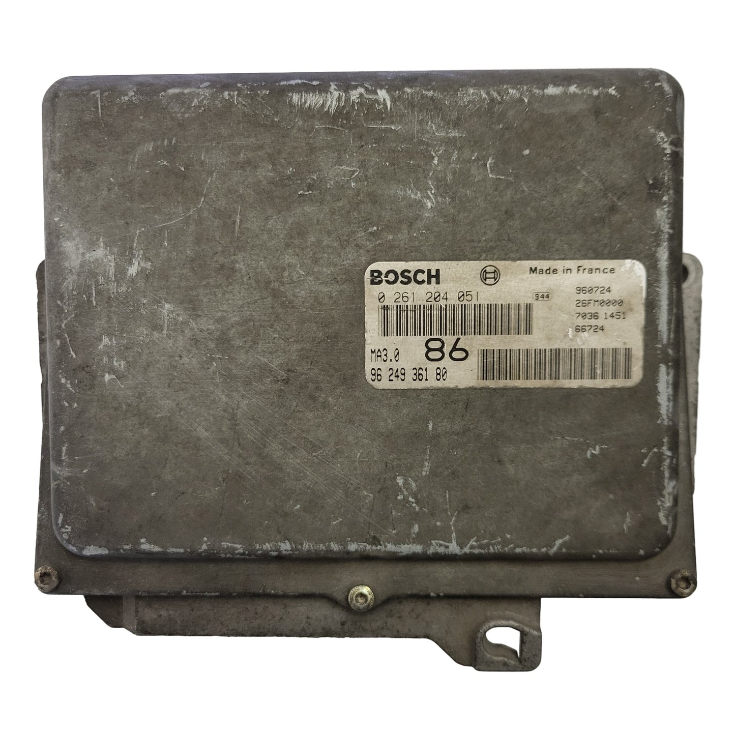 PEUGEOT 106 CITROEN AX 1.0 ECU / 0261204051 / 9624936180 / MA3.0 / BOSCH