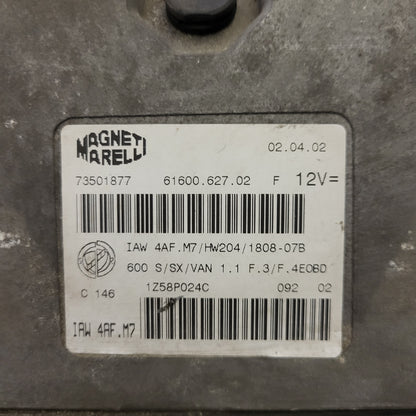 Fiat 600 ECU / IAW4AF.M7 / 73501877 / HW204 / MAGNETI MARELLI