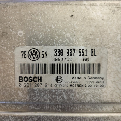 VW AUDI ECU / 3B0907551BL / 0261207014 / ME7.1 / BOSCH