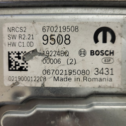 FIAT ALFA MODULE ECU / NRCS2 / 670219508 / 19224BQ / SW R2.21 / HW C1.0D / BOSCH MOPAR