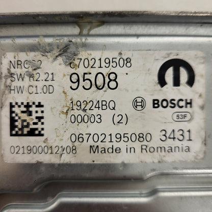 FIAT ALFA MODULE ECU / NRCS2 / 670219508 / 19224BQ / SW R2.21 / HW C1.0D / BOSCH MOPAR