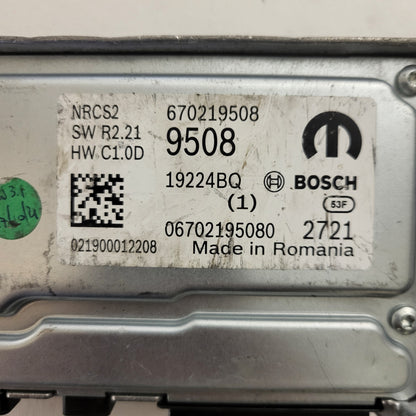 FIAT ALFA MODULE ECU / NRCS2 / 670219508 / 19224BQ / SW R2.21 / HW C1.0D / BOSCH MOPAR