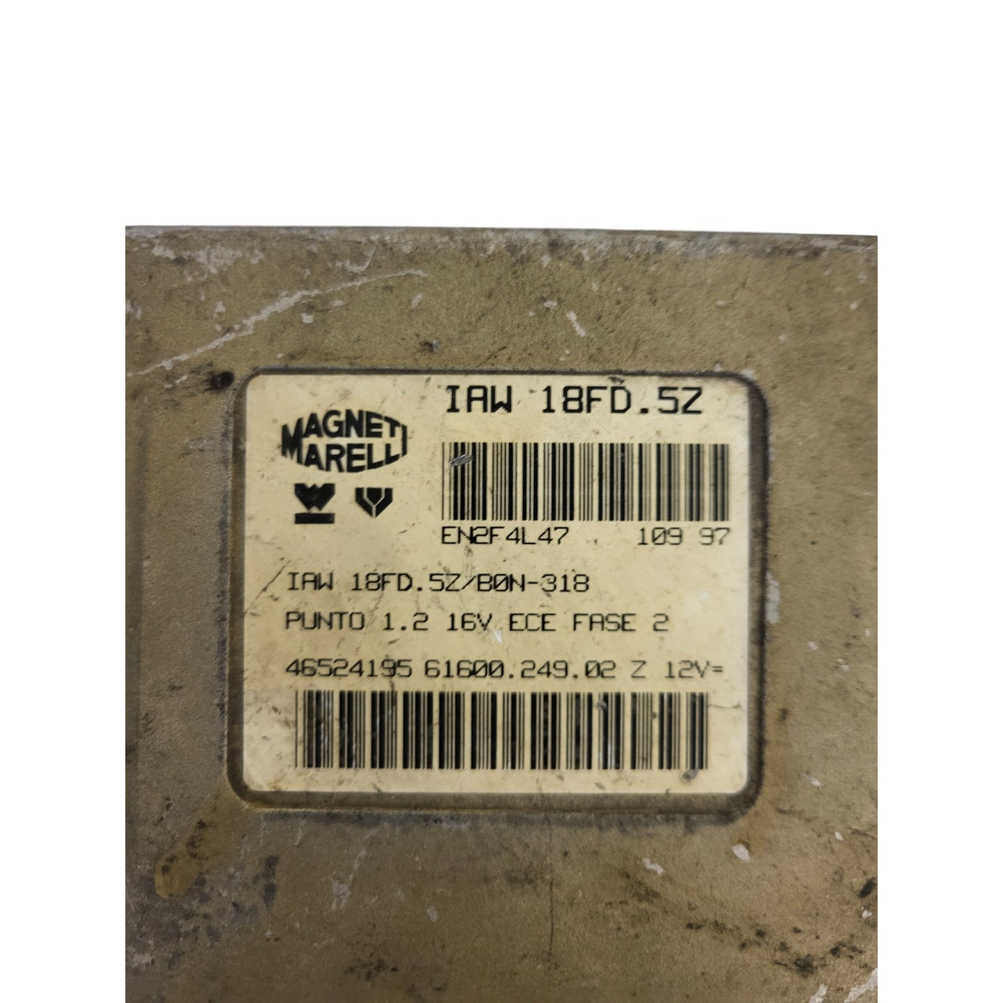 Fiat Punto 1.2 16V ECU / 46524195 / IAW 18FD.5Z / 61600.249.02 / MAGNETI MARELLI
