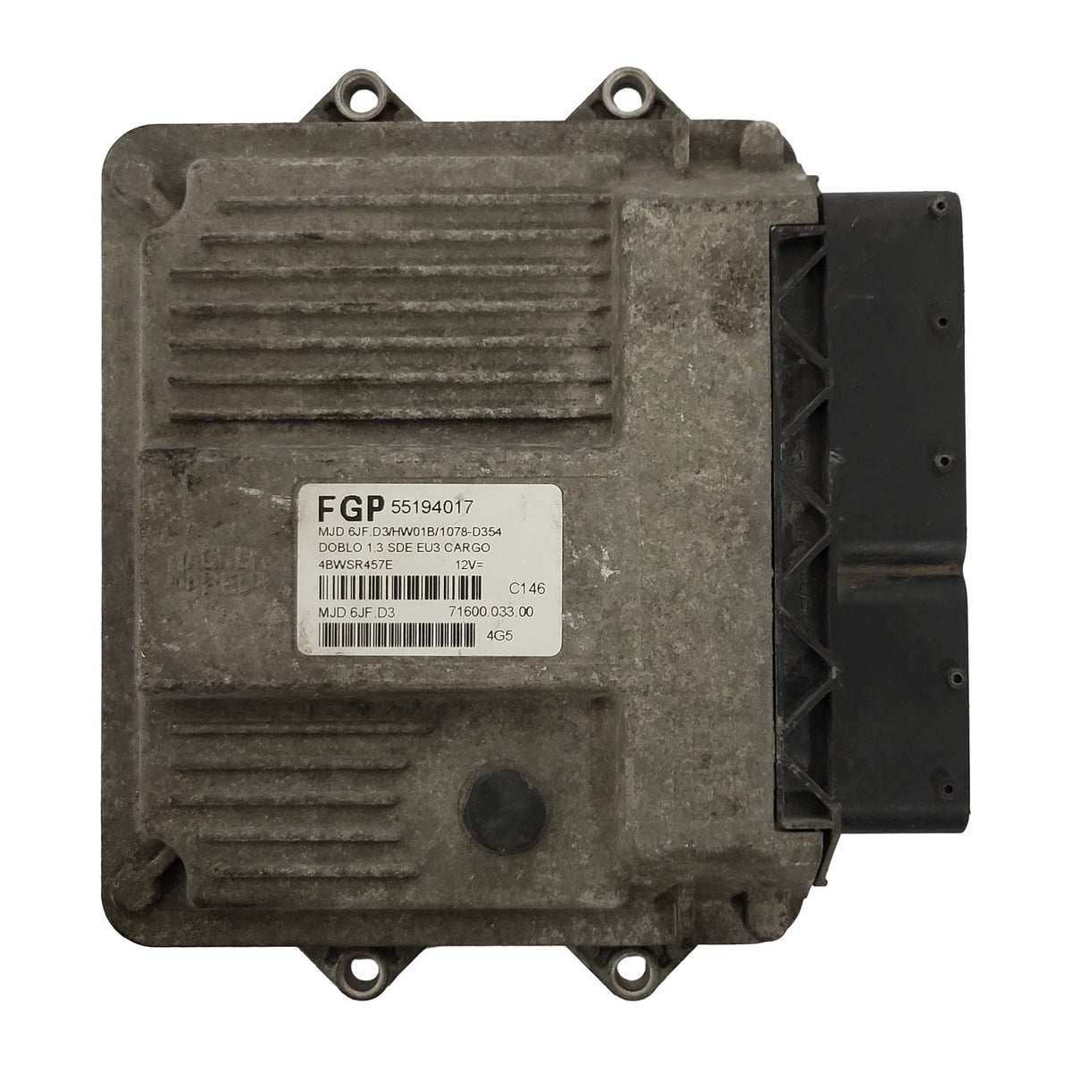 FIAT DOBLO 1.3 ECU / 55194017 / MJD 6JF.D3 / HW01B / MAGNETI MARELLI - D01-18 - 1