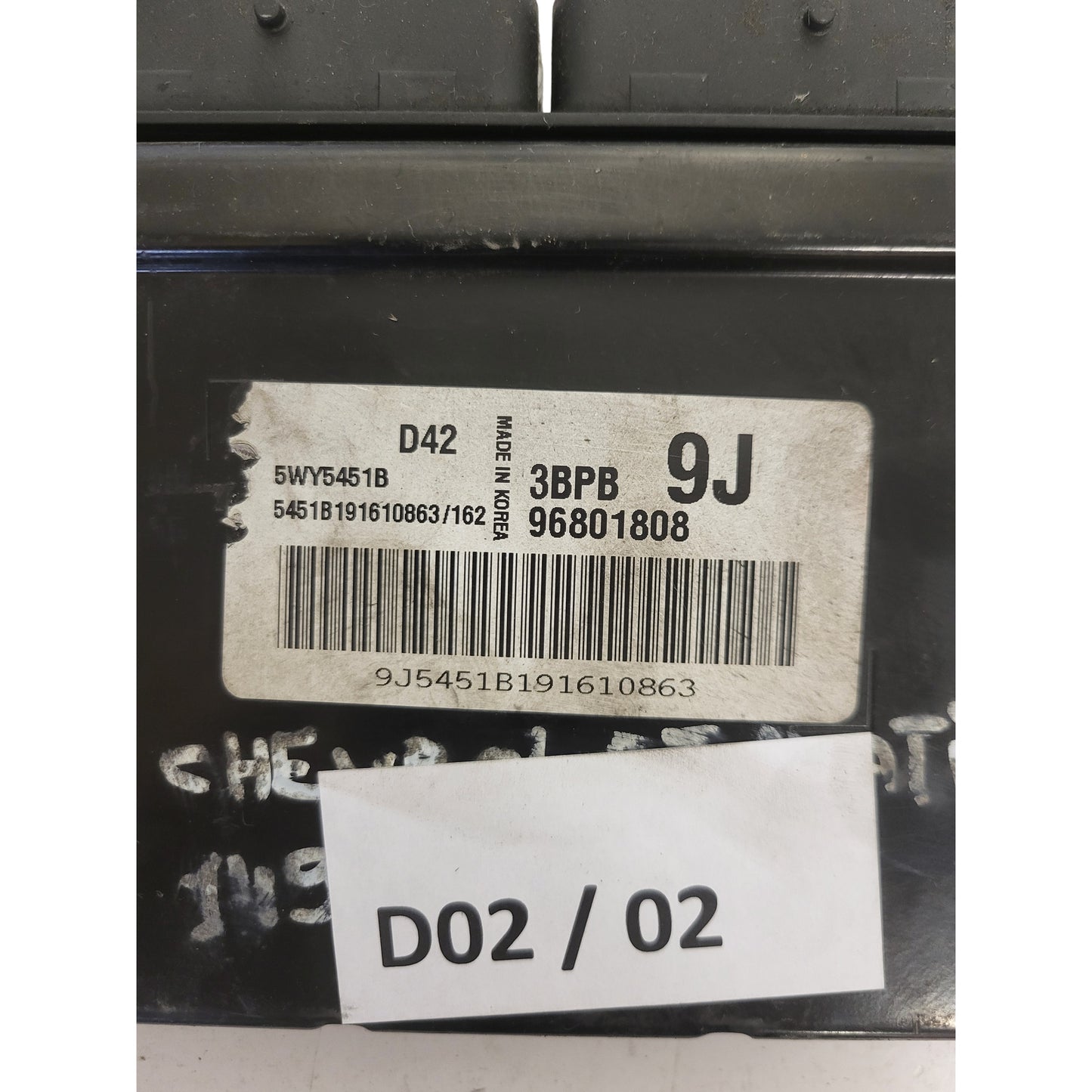CHEVROLET MATIZ ECU / 96801808 / 5WY5451B / 3BPB / 9J / D42 / DAEWOO