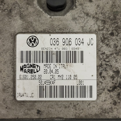 VW POLO ECU / 036906034JC / IAW 4TV.JC / 61601.250.02 / MAGNETI MARELLI - D02-05 - 2