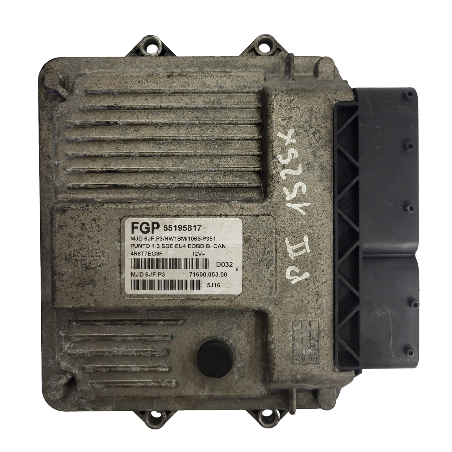 FIAT PUNTO ECU / MJD 6JF.P3 / 55195817 / HW1BM / 71600.053.00 / MAGNETI MARELLI