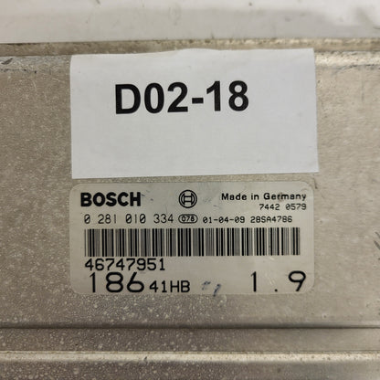 FIAT MULTIPLA ECU / 0281010334 / 46747951 / BOSCH