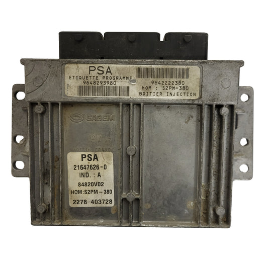 CITROEN C3 ECU / 21647626-0 / 9648293980 / 9642222380 / S2PM-380 / SASEM