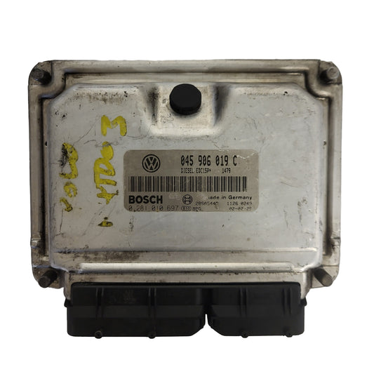 VW VAG POLO GOLF ECU / 045906019C / 0281010697 / EDC15P+ / BOSCH
