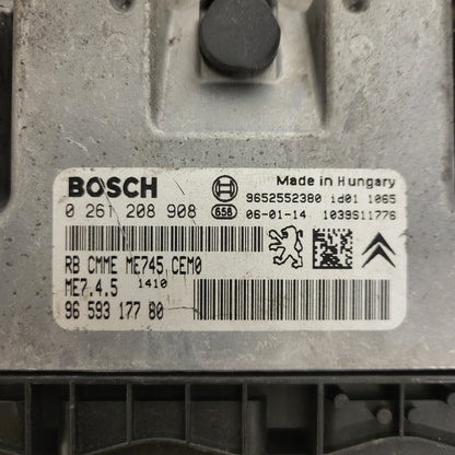 CITROEN PEUGEOT ECU / 0261208908 / ME7.4.5 / 9659317780 / 9652552380 / ME745 / BOSCH