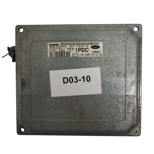 FORD FIESTA  ECU / 3S61-12A650-CB / S118107004 / S118107004D/ SIM22 / 1PDC J38AC
