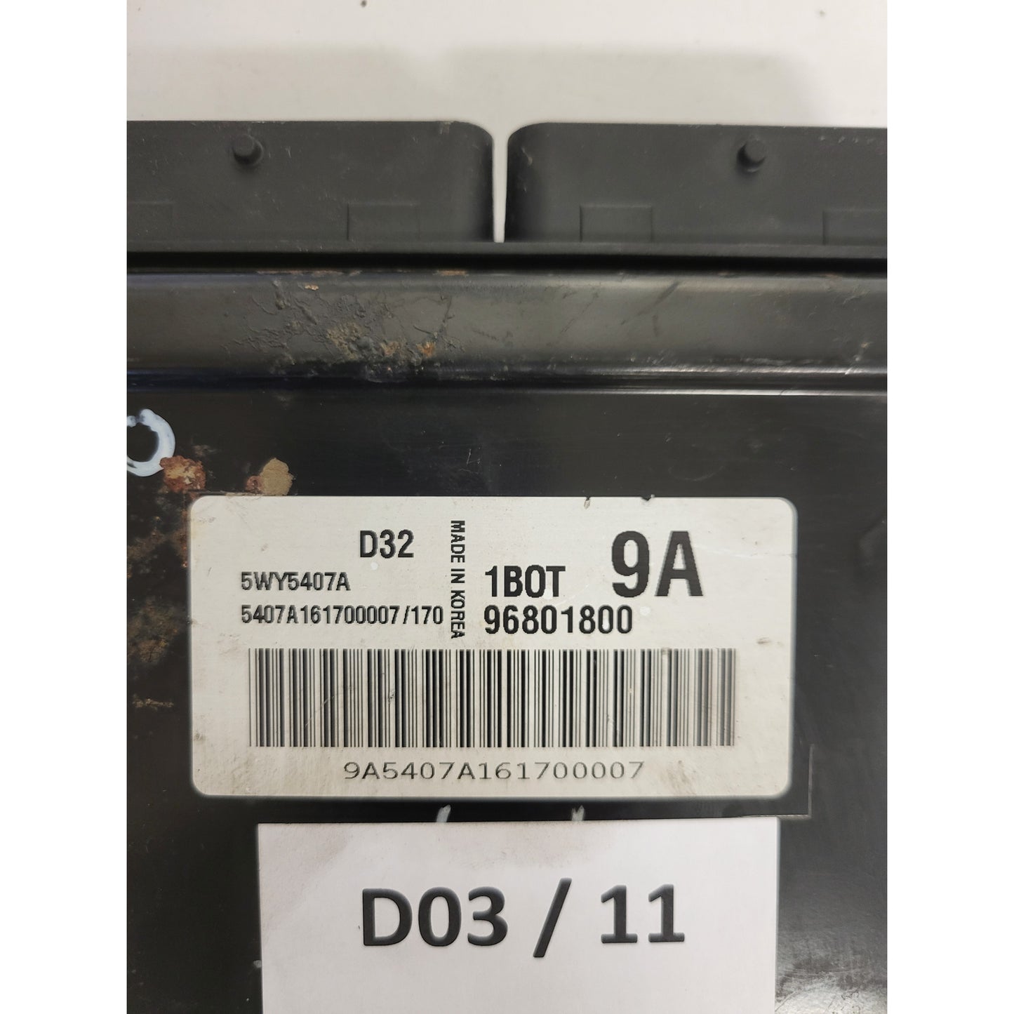 CHEVROLET MATIZ ECU / 96801800 / 5WY5407A / 1BOT / 9A / D32