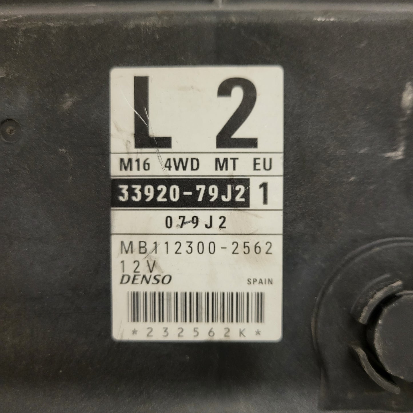 SUZUKI SX4 FIAT SEDICI 4X4 ECU / MB112300-2562 / 33920-79J2 / DENSO