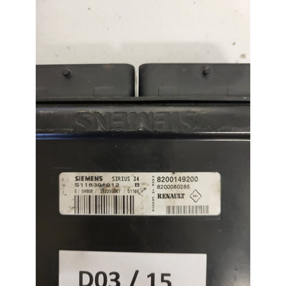 RENAULT ECU /S118301212 / S118301212B / 8200149200 / 8200080285 / SIRIUS 34