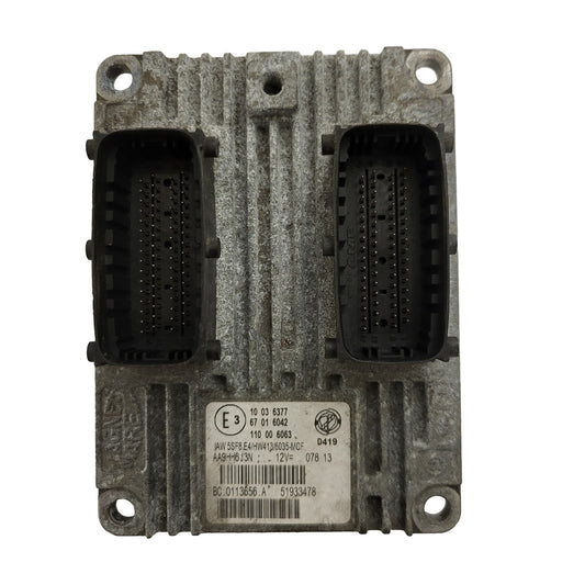 FIAT 500 ECU / IAW 5SF8.E4 / HW413 / 51933478 / BC.0113656.A / D419