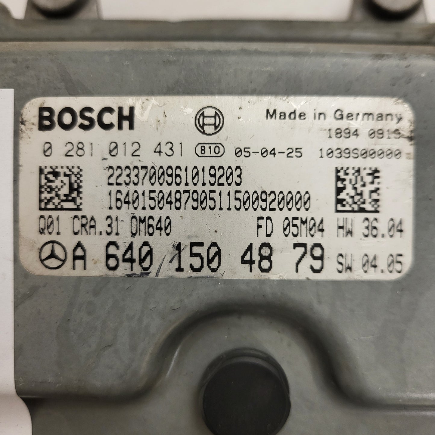 MERCEDES W169 W245 ECU / 0281012431 / A6401504879 / BOSCH