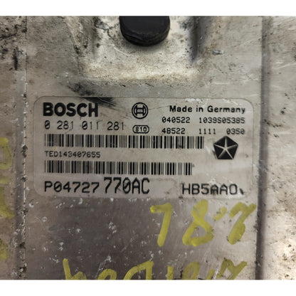 CHRYSLER VOYAGER ECU / 0281011281 / P04727770AC / BOSCH