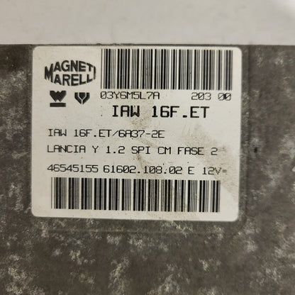 LANCIA Y 1.2 ECU / IAW16F.ET / 46545155 / 61602.108.02 / MAGNETI MARELLI